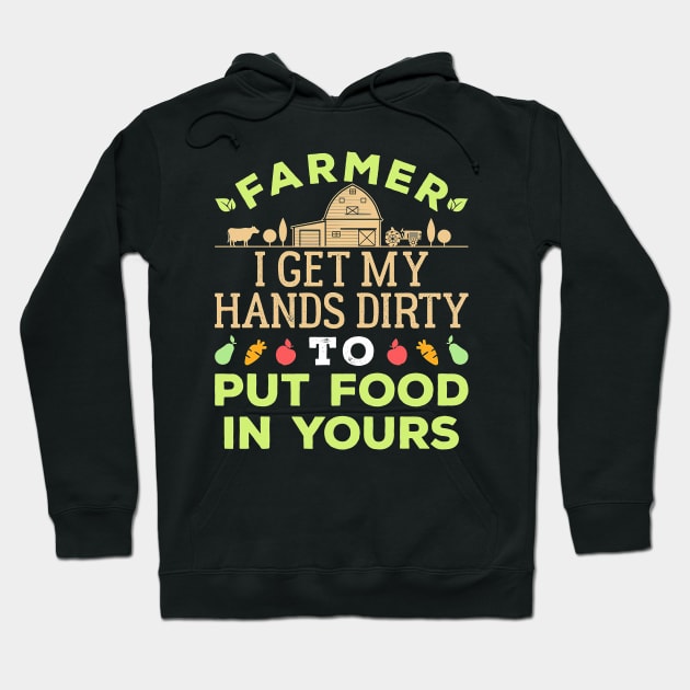 Farmer I Get My Hands Dirty Hoodie by Tatjana  Horvatić